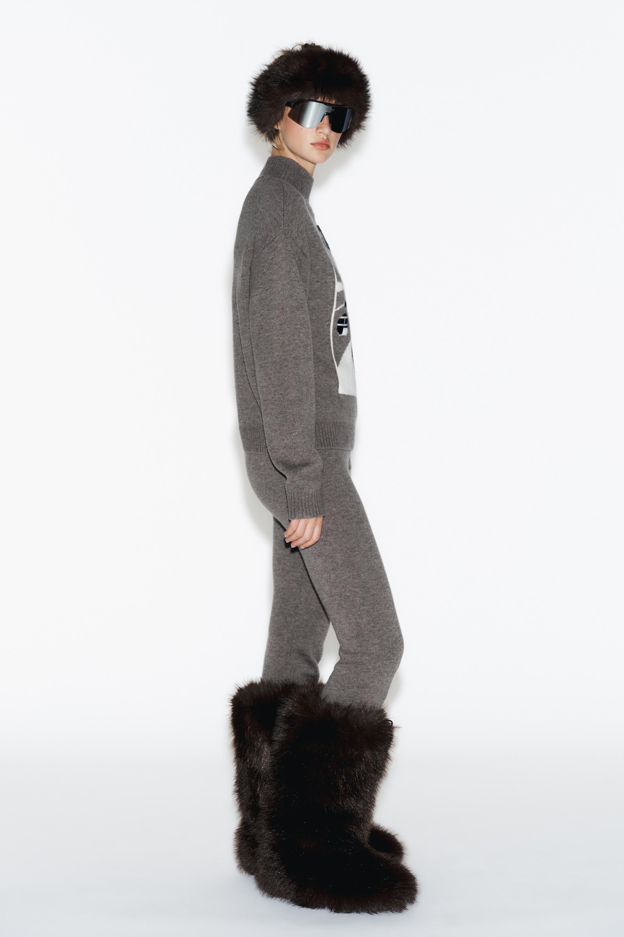 90% WOOL FLARE SKI COLLECTION PANTS